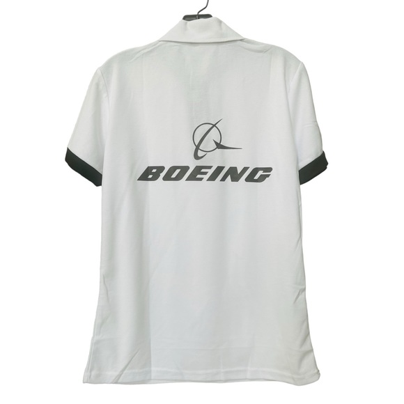 Boeing men’s White collared 3 buttons shirt size small NEW - Picture 3 of 9